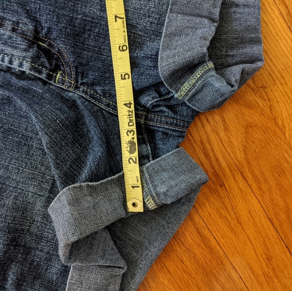 V.S.H. Jeans Denim Shorts Patchwork Size 10 - Picture 9 of 11